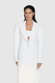 Bonded Crepe Hourglass Coat