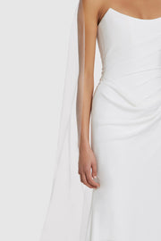 Tear Drop Veil - Bright Ivory