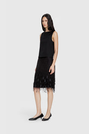 Scatter Tassel Beaded Knee Length Skirt