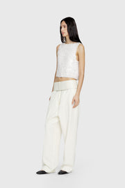 Textural Beaded Crop Top