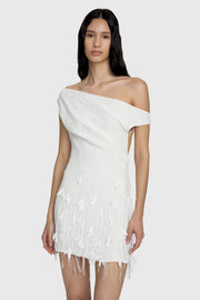 Scatter Tassel Beaded Mini Dress